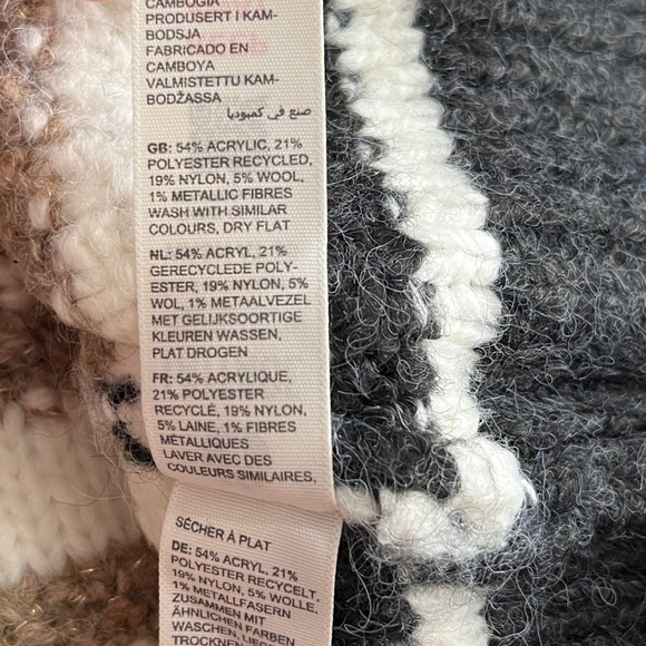 NWT - Fat Face Women’s Sparkle Striped Wool Blended Sweater - US 10/L - Picture 11 of 11